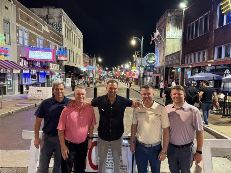 The Legacy team stopped for a photo at the famous Beale Street